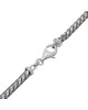 Franco Link Chain Necklace in White Gold